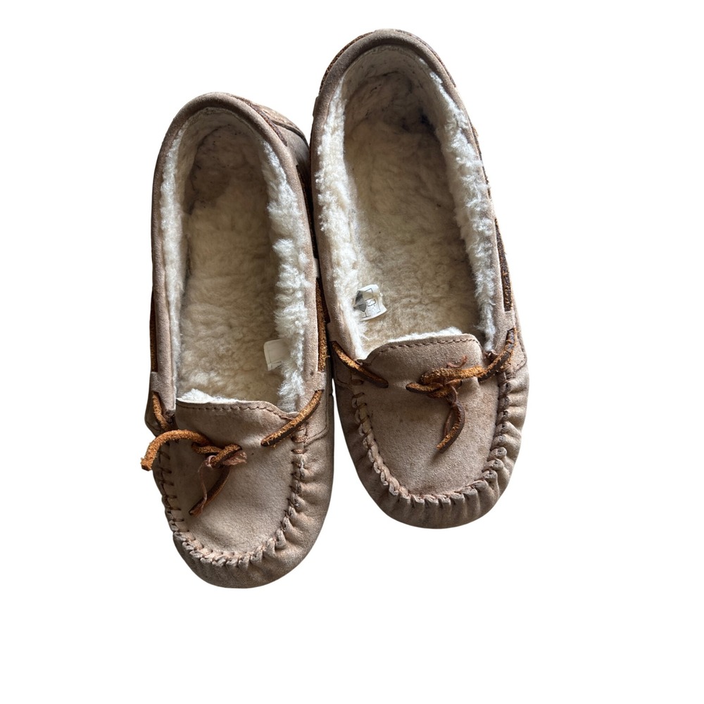 UGG Dakota Moccasin Slippers Womens 6 Chestnut Tan  Suede Wool Lined